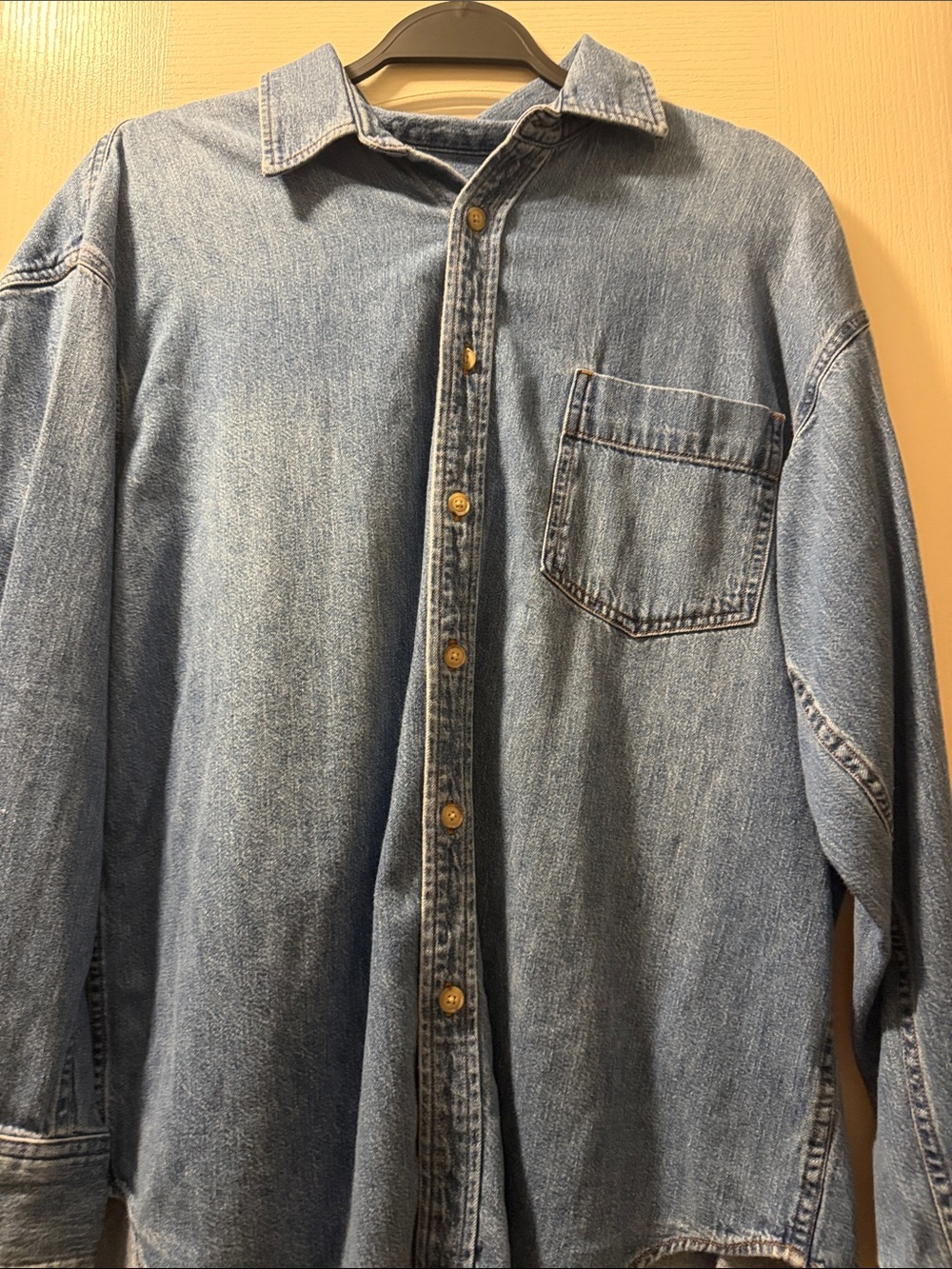 Denim Forum Light Blue Men's Denim Button-Down Shirt